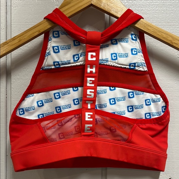 The Chestee Red Sports Bra - Picture 3 of 5